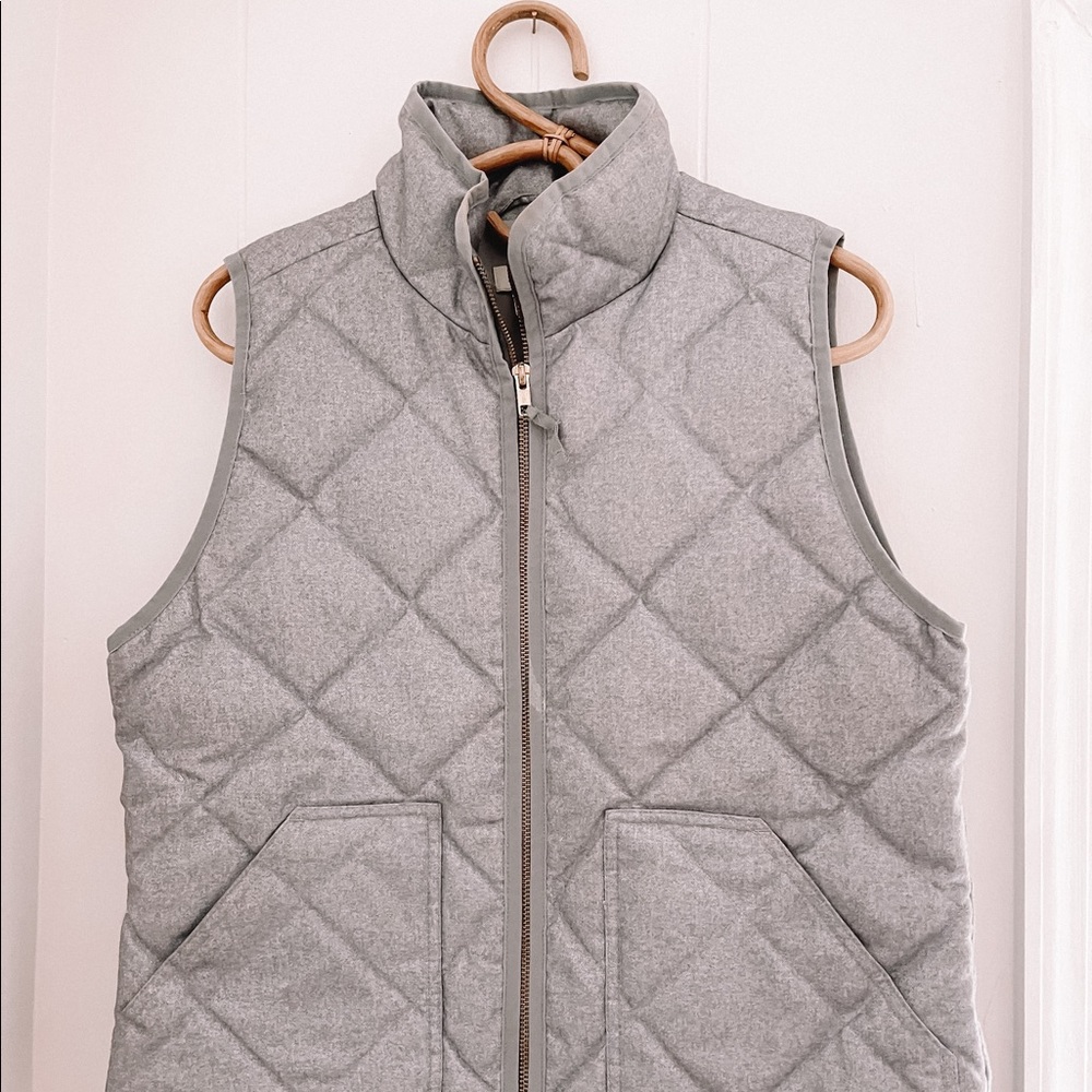 JCrew Heather-Gray Quilted Vest - Only Worn Once!